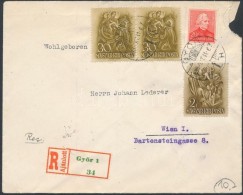 1938 Ajánlott Levél Bécsbe Szt. István - Arcképek Vegyes... - Other & Unclassified