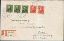 1937 Ajánlott Levél Arcképek 2 X 5f + 3 X 25f Bérmentesítéssel... - Autres & Non Classés