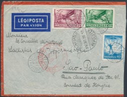 1936 Légi Levél Brazíliába / Airmail Cover To Brasil 'BUDAPEST' - 'BERLIN' - 'SAO... - Autres & Non Classés