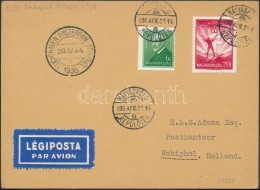 1936 Légi LevelezÅ‘lap Hollandiába Arcképek 6f és RepülÅ‘ (II) 20f... - Sonstige & Ohne Zuordnung