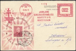 1934 LEHE Blokk JUBILEHE Alkalmi Bélyegzéssel Képeslapon Debrecenbe - Autres & Non Classés