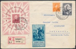 1934 Ajánlott Levél LEHE Blokkal / Registered Cover With Block Mi 1 'JUBILEHE / BUDAPEST' -... - Otros & Sin Clasificación