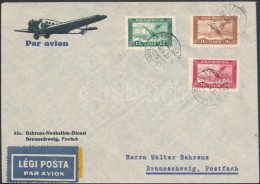 1932 RepülÅ‘ (I) Sor 3 Klf értéke 12f-20f Légi Levélen Németországba - Other & Unclassified