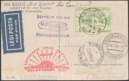 1931 Zeppelin északi Sarki útja Képeslap Leningrádi Ledobással / Zeppelin Flight... - Andere & Zonder Classificatie