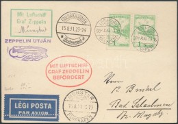 1931 Zeppelin Münsteri útja LevelezÅ‘lap / Zeppelin Flight To Münster, Postcard - Andere & Zonder Classificatie