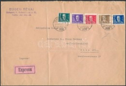 1930 Kormányzói évforduló Sor Expressz Levélen Bécsbe / Mi 458-462 On... - Other & Unclassified