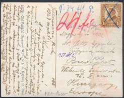 1927 Képeslap Az Egyesült Államokból 4f és 2 X 10f Portóval - Other & Unclassified