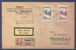 1927 Ajánlott Légi Levél 'BUDAPEST-MÜNCHEN' Légi Irányító... - Otros & Sin Clasificación