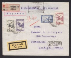 1927 Expressz Ajánlott Légi Levél Lorchba 'BUDAPEST-MÜNCHEN' Légi... - Other & Unclassified