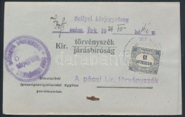 1923 Törvényszéki Kézbesítési Bizonyítvány Hivatalos 15K... - Otros & Sin Clasificación