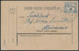 1921 Tábori Posta LevelezÅ‘lap Hivatalos 60f Bélyeggel - Altri & Non Classificati