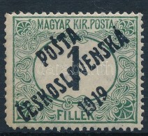 ** Posta Ceskoslovenska 1919 Feketeszámú Portó 1f Garancia Nélkül (**360.000) - Otros & Sin Clasificación