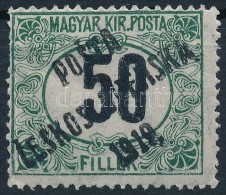 ** Posta Ceskoslovenska 1919 Feketeszámú Portó 50f Garancia Nélkül (**105.000) - Andere & Zonder Classificatie