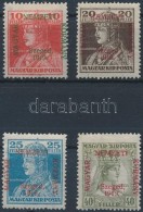* Szeged 1919 Károly 10f, 20f, 25f és Zita 40f, Bodor Vizsgálójellel (23.000) - Autres & Non Classés