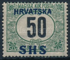 * SHS 1918 Feketeszámú Portó 50f (*27.000) / Postage Due Mi 34y Signed: Bodor - Other & Unclassified