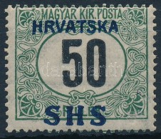 * SHS 1918 Feketeszámú Portó 50f (*27.000) / Postage Due Mi 34y Signed: Bodor - Otros & Sin Clasificación