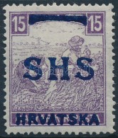 * SHS  1918 Fehérszámú Arató 15f  (22.000) / Mi 60 Signed: Bodor - Otros & Sin Clasificación