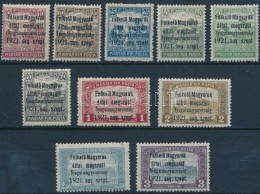 * Nyugat-Magyarország I. 1921 Teljes Sor (**38.450) / Mi 1-10 Signed: Bodor - Sonstige & Ohne Zuordnung