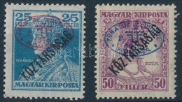 * Debrecen I. 1919 Károly/Köztársaság 25f + Zita/Köztársaság 50f,... - Other & Unclassified