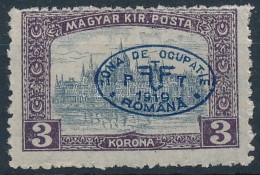 * Debrecen I. 1919 Parlament 3K Kék Felülnyomással, Bodor Vizsgálójellel (20.000) - Autres & Non Classés