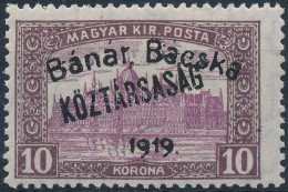 ** Bánát-Bácska 1919 Parlament/Köztársaság 10K Bodor... - Andere & Zonder Classificatie