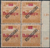 ** Baranya I. 1919 Arató/Köztársaság 2f Próbanyomat Piros... - Andere & Zonder Classificatie