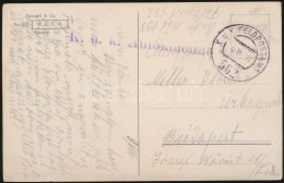 1918 Tábori Posta Képeslap 'K.u.k.. Autokolonne' + 'FP 562' - Autres & Non Classés