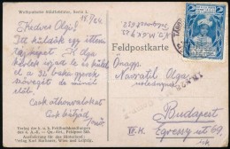 1918 Tábori Posta Képeslap 4. Hadsereg Segélybélyeggel 'TP 632' + 'OR. No 23. M.C.... - Autres & Non Classés