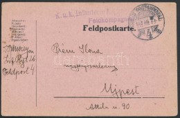 1917 Tábori Posta LevelezÅ‘lap 'K.u.k. Infanterieregiment' + 'TP 4 B' - Autres & Non Classés