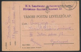 1916 Tábori Posta Képeslap 'K.u.K. FP 53' + 'K. K. Landwehr - Infanterie- Divisions - Sanitats -... - Autres & Non Classés