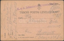 1916 Tábori Posta LevelezÅ‘lap 'K.u.k. Infanterieregiment No.32.' + 'TP 58' - Andere & Zonder Classificatie