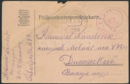 1916 Tábori Posta LevelezÅ‘lap 'K.u.K. FP' + 'S.M.S. SZAMOS' - Autres & Non Classés