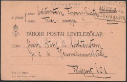 1915 Tábori Lap 'FÖVENYPUSZT(A)' Postaügynökségi Bélyegzéssel - Other & Unclassified