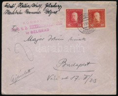 1917 Ajánlott Levél 'KOMMANDO Der K. U. K. HEERESBAHN SÜD In BELGRAD' + 'ETAPPENPOSTAMT BERLGRAD... - Otros & Sin Clasificación