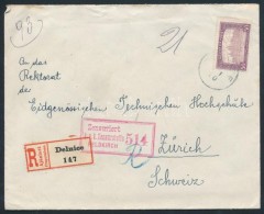 1918 Cenzúrás Ajánlott Levél DelnicérÅ‘l Svájcba - Other & Unclassified