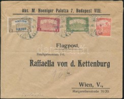 1918.07.09.  3. Súlyfokozatú Légi Levél Bécsbe RepülÅ‘ Posta 4K50f +... - Otros & Sin Clasificación