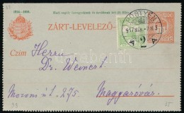 1917 Zárt Díjjegyes LevelezÅ‘lap Turul 5f Díjkiegészítéssel... - Otros & Sin Clasificación