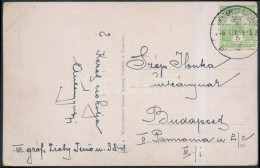 1916 Képeslap 'BUDAPEST - BAZIÁS' Vasúti  Bélyegzéssel - Other & Unclassified