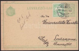 1914 Díjkiegészített Díjjegyes LevelezÅ‘lap 'KARÁNSEBES'- Svájcba - Sonstige & Ohne Zuordnung