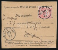 1911 Távirati Díjnyugta 10f Bérmentesítéssel - Autres & Non Classés