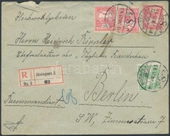 1911 Ajánlott Levél Berlinbe Turul 5f + 3x10f Bérmentesítéssel - Otros & Sin Clasificación