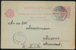 1906 Díjjegyes LevelezÅ‘lap BESZTERCEBÁNYA - ,,BÜSUM' - Andere & Zonder Classificatie