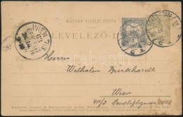 1901 Díjkiegészített 4f Díjjegyes LevelezÅ‘lap Bécsbe - Other & Unclassified
