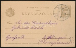 1900 Díjjegyes LevelezÅ‘lap ,,LIGETFALU POZSONY M' - Solingen - Andere & Zonder Classificatie