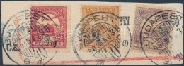 1900 Turul 4f, 30f, 50f Pénzeslevél Kivágáson 'BUDAPEST 40' - Otros & Sin Clasificación