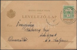 1908 2kr Díjjegyes Millenniumi Képeslap 5f Turul Bélyeggel Felülragasztva /  2kr PS-card... - Andere & Zonder Classificatie