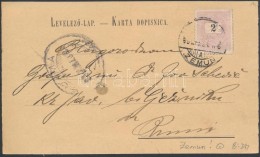 1899 LevelezÅ‘lap 'ZEMUN' - Ruma - Other & Unclassified