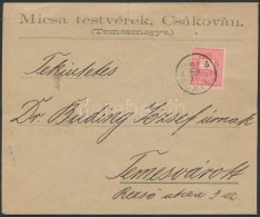 1896 5kr Levélen '(CS)AKOVA' - Otros & Sin Clasificación