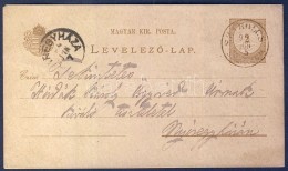 1894 Díjjegyes LevelezÅ‘lap 'SZABOLCS SZABOLCS M.' - 'NYIREGYHÁZA' - Otros & Sin Clasificación