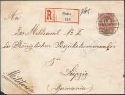 1894 Ajánlott Levél 15kr 'FIUME' - Leipzig - Andere & Zonder Classificatie